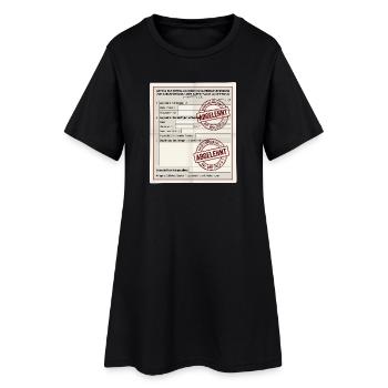 Antrag auf Kaffeepause - Frauen T-Shirt-Kleid - Schwarz - Vorne