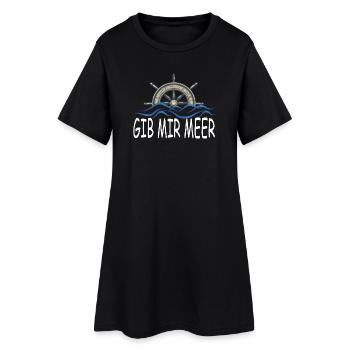 Gib mir Meer - Frauen T-Shirt-Kleid - Schwarz - Vorne