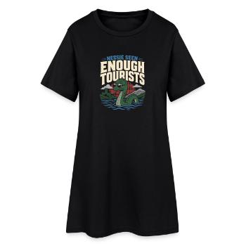 Loch Ness Monster Nessie Loch Ness Cryptid - Women’s T-Shirt Dress - black - Front