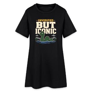Loch Ness Monster Nessie Loch Ness Cryptid - Women’s T-Shirt Dress - black - Front