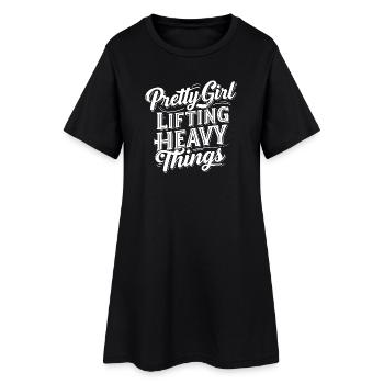 Pretty Girl Lifting Heavy Things Aesthetic Power - Women’s T-Shirt Dress - black - Front