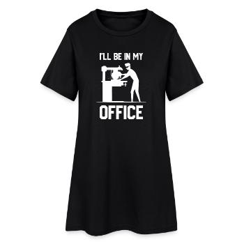 Ich bin in meinem Büro - Frauen T-Shirt-Kleid - Schwarz - Vorne