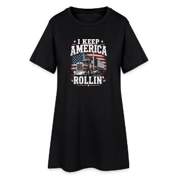 Conducteur professionnel USA Flag America Trucker - Robe T-shirt Femme - noir - Devant