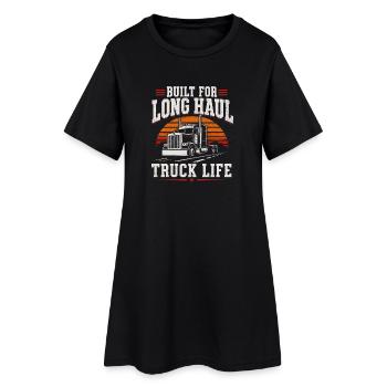 Chauffeur de camion Conducteur diesel professionnel - Robe T-shirt Femme - noir - Devant