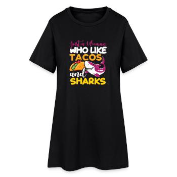 Mes potes tacos m’appellent papa, père, hommes. - Robe T-shirt Femme - noir - Devant
