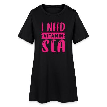 J’ai besoin de beaucoup de vitamine marine - Robe T-shirt Femme - noir - Devant