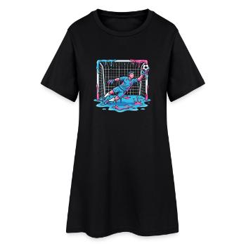Gardien de but liquide qui goutte - Robe T-shirt Femme - noir - Devant