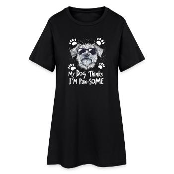 Propriétaire de chien Pawsome - Robe T-shirt Femme - noir - Devant