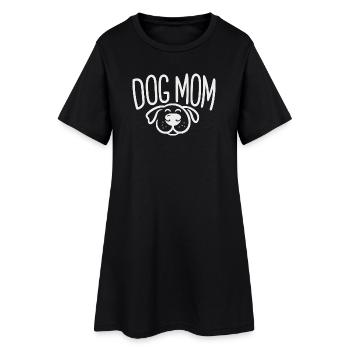 Maman de chien - Conception de maman de chien avec chien endormi - Robe T-shirt Femme - noir - Devant