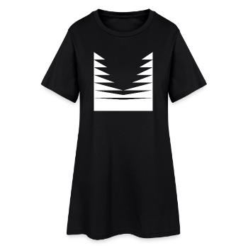 Conception du motif triangle - Robe T-shirt Femme - noir - Devant