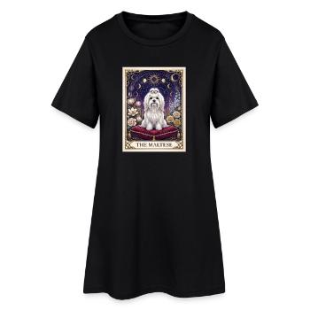 Le Maltais dans le ciel étoilé - Robe T-shirt Femme - noir - Devant