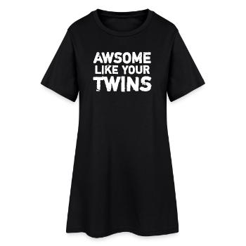 Zwilling Spruch  - Frauen T-Shirt-Kleid - Schwarz - Vorne