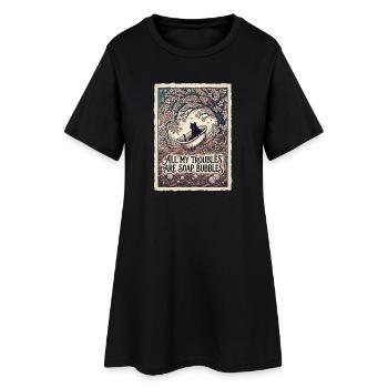Tous mes soucis sont des bulles de savon - Robe T-shirt Femme - noir - Devant