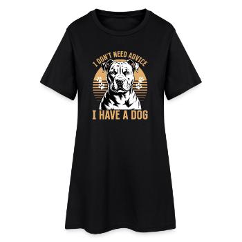 Pitbull Terrier Race de chien pittie - Robe T-shirt Femme - noir - Devant