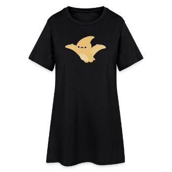 Pavot ptérodactyle de Kawaii - Robe T-shirt Femme - noir - Devant