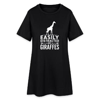 Dynastiques de girafe Girafe Drôle de cadeau de girafe - Robe T-shirt Femme - noir - Devant