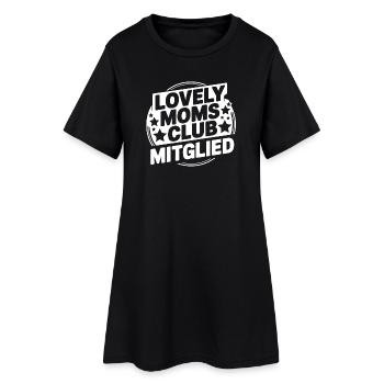 Lovely Moms Club Mitglied - Frauen T-Shirt-Kleid - Schwarz - Vorne
