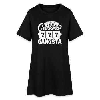 Casino Joueur Casino Gangsta Jeu - Robe T-shirt Femme - noir - Devant