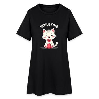 Schulkind 2026 Einschulung 2026 Schulanfang - Frauen T-Shirt-Kleid - Schwarz - Vorne