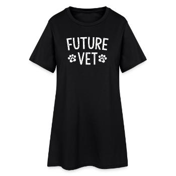 Futur emblème vétéran - Robe T-shirt Femme - noir - Devant