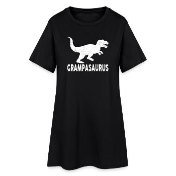 GrampaSaurus T-Rex Silhouette - Frauen T-Shirt-Kleid - Schwarz - Vorne