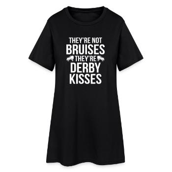 Derby : baisers, pas ecchymoses - Robe T-shirt Femme - noir - Devant
