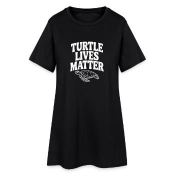 La vie des tortues compte - Robe T-shirt Femme - noir - Devant