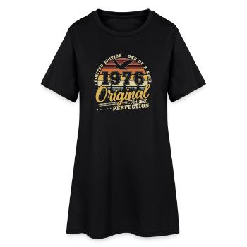 Original 1976 Vintage Vintage Birthday Retro - Women’s T-Shirt Dress - black - Front