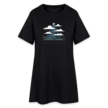 Reach New Heights Mountain Graphic - Women’s T-Shirt Dress - black - Front