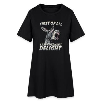 Ferme domestique d’ânes nains - Robe T-shirt Femme - noir - Devant