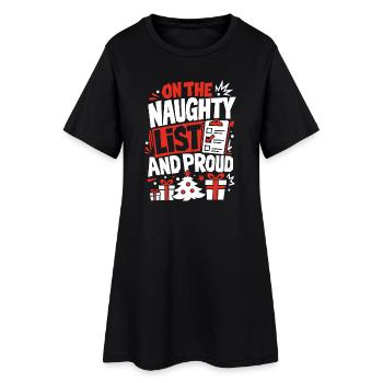 Sur la liste des vilains et fiers - Robe T-shirt Femme - noir - Devant