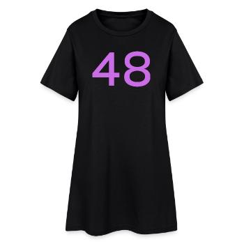 48 - Robe T-shirt Femme - noir - Devant