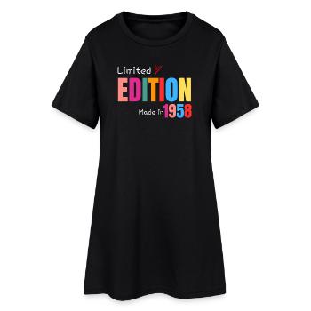 Limitierte Auflage Hergestellt 1958 - Frauen T-Shirt-Kleid - Schwarz - Vorne