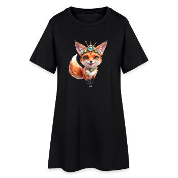 Jewel's Majestic Fox - Women’s T-Shirt Dress - black - Front