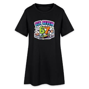 SixSeven Skate Neon - Robe T-shirt Femme - noir - Devant