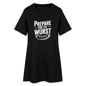 Préparez-vous à la Wurst - Robe T-shirt Femme - noir - Devant