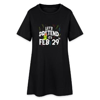 Fête des grenouilles du jour bissextile - Robe T-shirt Femme - noir - Devant