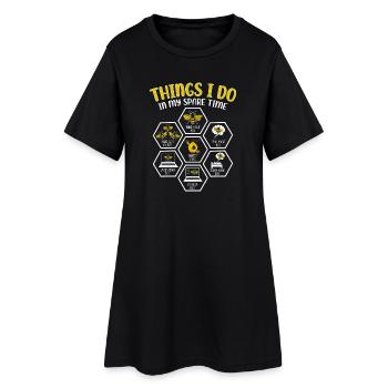 Bee Leisure: My Leisure Activities Beekeeper - Women’s T-Shirt Dress - black - Front