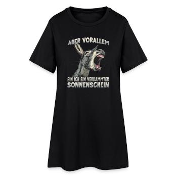 Grauesel Zwergesel Esel Bauernhof Langohresel - Frauen T-Shirt-Kleid - Schwarz - Vorne