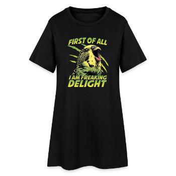 Perruche perruche australienne humour - Robe T-shirt Femme - noir - Devant
