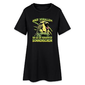 Papagei Welli Vogel Fans Geschenk Wellensittich - Frauen T-Shirt-Kleid - Schwarz - Vorne