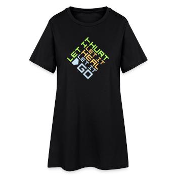 Laisse faire mal Laisse ça guérir Laisse partir Inspirant - Robe T-shirt Femme - noir - Devant