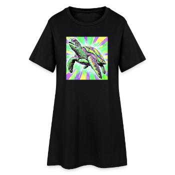 turtle - Women’s T-Shirt Dress - black - Front