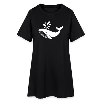 baleine - Robe T-shirt Femme - noir - Devant