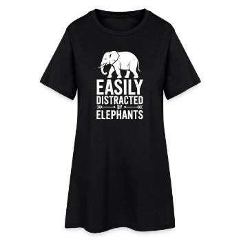 Expressions d’éléphant Éléphant Drôle d’éléphant - Robe T-shirt Femme - noir - Devant