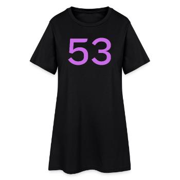 53 - Robe T-shirt Femme - noir - Devant