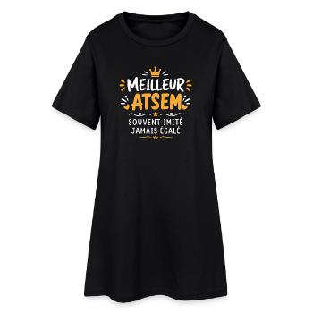 ATSEM - Robe T-shirt Femme - noir - Devant