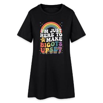 Mois de la fierté LGBTQ - Je suis là pour contrarier les intolérants - Robe T-shirt Femme - noir - Devant