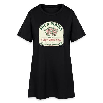 Not A Player I Just Trade A Lot Trading Card - Frauen T-Shirt-Kleid - Schwarz - Vorne