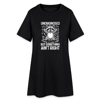 Non diagnostiqué Mais quelque chose ne va pas, Raccoon - Robe T-shirt Femme - noir - Devant